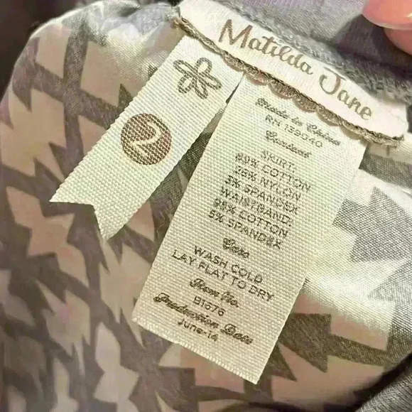 Matilda Jane Secret Fields Pretty Kitty Cat Girl’s Skirt Size 2 Twirl Floral - Picture 4 of 6